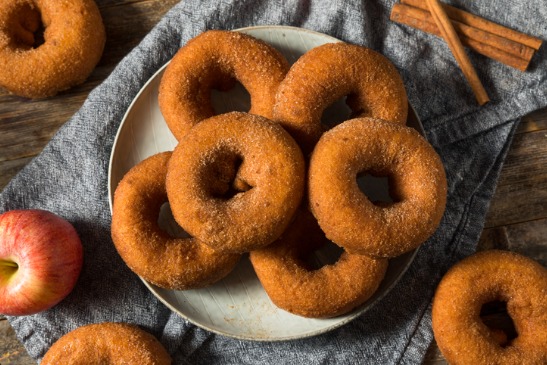 Apple cider donuts are available at the Farm market for Springfield IL