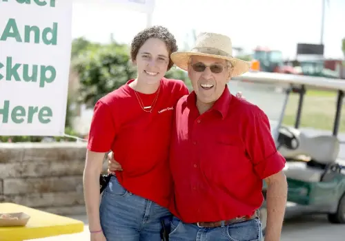 Are You Ready for Tanners Orchard’s 77th Season? 1 Grandpa Tanner with a Tanners Orchard employee